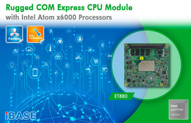 Rugged COM Express CPU Module with Intel Atom x6000 Processors